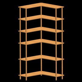 EA09-VL - Bibliotheque d'angle BASIQUE - vis laiton