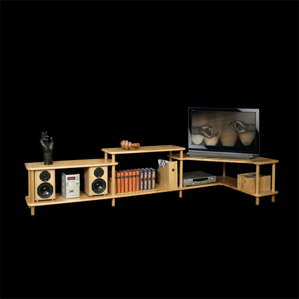 Solutions de meubles TV en bois massif modulables