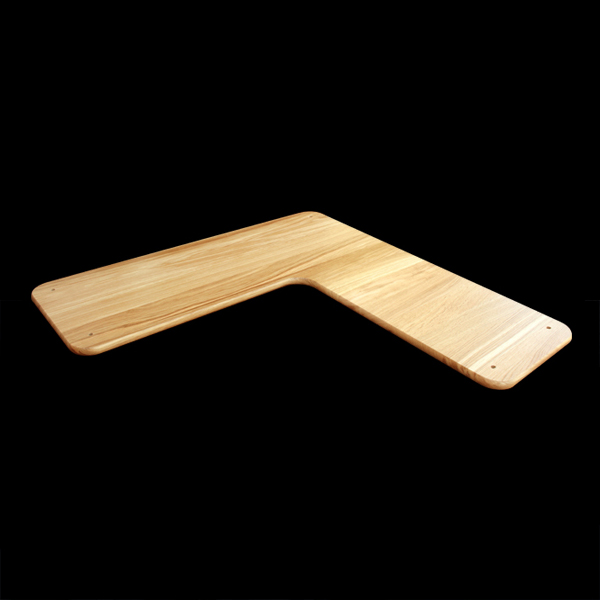 Tablette d'angle en bois massif pour meubles modulables