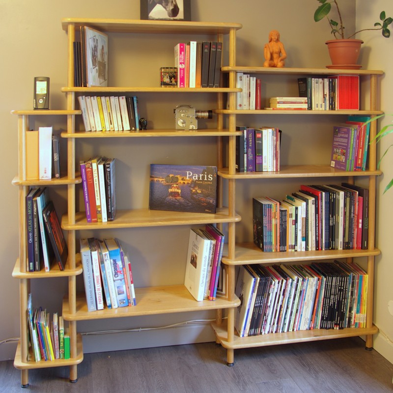 Bibliothèque SOPHIA 178 cm SOPHIA 178cm-Bibliothèque en bois massif modulable vue en situation